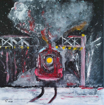 Œuvre contemporaine nommée « Vapeur sous la neige », Réalisée par MARIE-LAURE TOURNIER