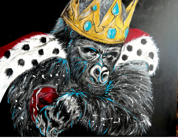 Œuvre contemporaine nommée « The King Gorilla », Réalisée par CHRISTEL AUDRAN