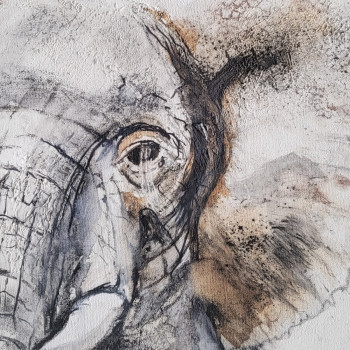 Œuvre contemporaine nommée « Elephanteau », Réalisée par MARIE CHRISTINE BAUSSAND