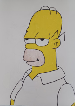 Œuvre contemporaine nommée « The Simpson », Réalisée par PINK