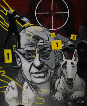 Œuvre contemporaine nommée « James Ellroy - The Dog and Barko », Réalisée par MURZO