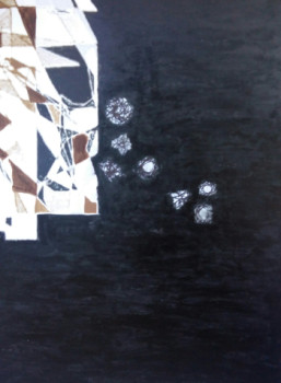 Œuvre contemporaine nommée « Formes géométrique et  le noir. », Réalisée par MITRA SHAHKAR