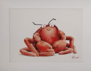 Œuvre contemporaine nommée « Peluche araignée de mer », Réalisée par VAL.H