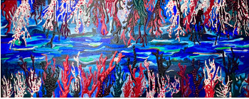 Œuvre contemporaine nommée « Sous l’océan part 1 », Réalisée par MARION MILLOT