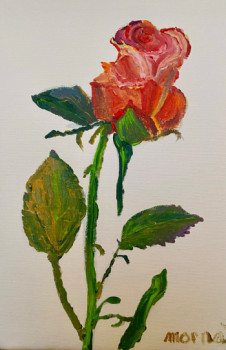 Œuvre contemporaine nommée « Ma rose », Réalisée par MATHIAS MORNAT