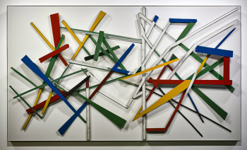 Œuvre contemporaine nommée « absatraction graphique 1 », Réalisée par TEDRUB