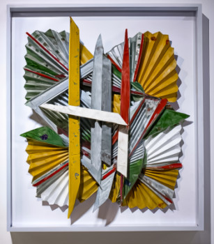 Œuvre contemporaine nommée « origami 7 », Réalisée par @TEDRUB, MR PAINT, WISS, MAITRE COUQUE