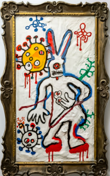 Œuvre contemporaine nommée « pandemik 26 », Réalisée par TEDRUB