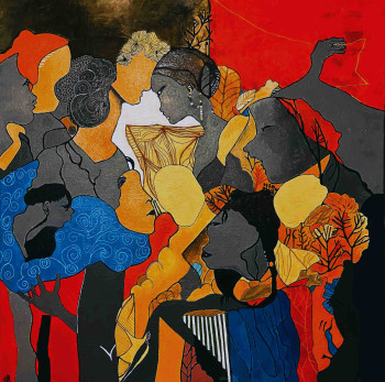 Œuvre contemporaine nommée « Dialogue », Réalisée par ALAIN CABOT ALAIN