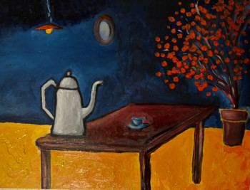 Œuvre contemporaine nommée « La cafetière », Réalisée par MATH