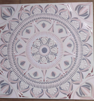 Œuvre contemporaine nommée « Mandala », Réalisée par ANNICK VUILLEMARD