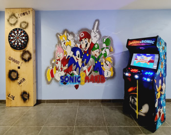 Œuvre contemporaine nommée « Sonic vs Mario », Réalisée par ARASH TWO