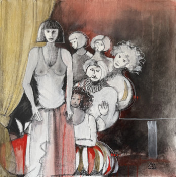 Œuvre contemporaine nommée « BOUFFONNERIE », Réalisée par ALYNE AUROMISCHER
