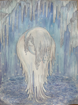 Œuvre contemporaine nommée « J'étais la glace », Réalisée par JUSTINE GUYOMARD