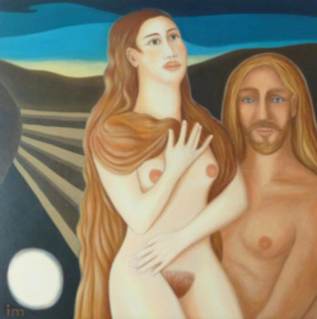 Œuvre contemporaine nommée « Myriam et Jeshua », Réalisée par IGOR MOURET