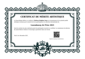 " Certificat Art Prize " Sur le site d’ARTactif