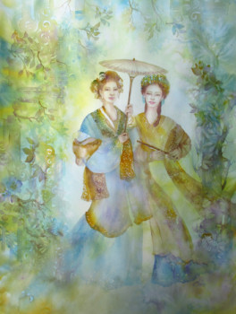 Œuvre contemporaine nommée « Le Jade et le Jasmin », Réalisée par CLAIRE VALENTIN