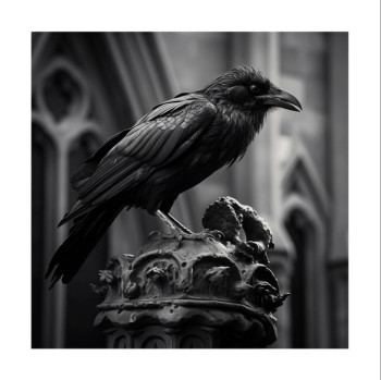 Œuvre contemporaine nommée « Le corbeau », Réalisée par MIGUEL DUVIVIER