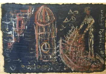 Œuvre contemporaine nommée « Le pêcheur de Collioures », Réalisée par VFB VALéRIE FONTANIER BELZA