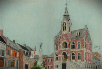 Œuvre contemporaine nommée « Hôtel de ville de Rochefort », Réalisée par PIRDESSINS