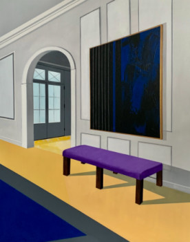 Œuvre contemporaine nommée « La banquette mauve », Réalisée par PADDY