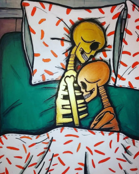 Œuvre contemporaine nommée « le temps », Réalisée par PASKI