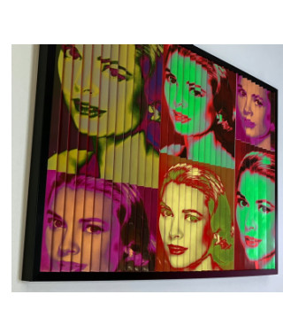 Œuvre contemporaine nommée « Grace Kelly », Réalisée par MODERN ART SYLVIE