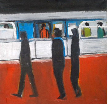 Œuvre contemporaine nommée « le metro », Réalisée par CATHERINE BELL