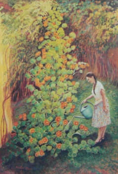 Œuvre contemporaine nommée « Josiane au jardin des merveilles », Réalisée par AMALIA MEREU