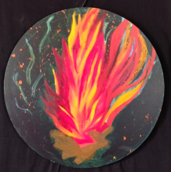 Œuvre contemporaine nommée « Flammes », Réalisée par MAGDA HOIBIAN