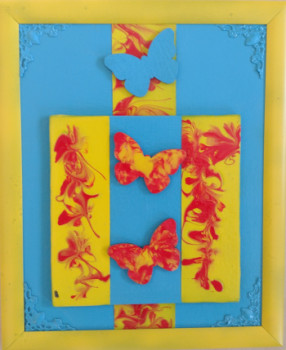 Œuvre contemporaine nommée « Le livre des papillons bleus », Réalisée par STOECKLIN FRéDéRIC