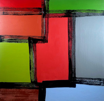 Œuvre contemporaine nommée « colour paths », Réalisée par DIDOU