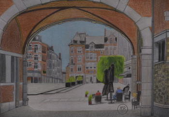 Œuvre contemporaine nommée « Place d'Armes de Namur. », Réalisée par PIRDESSINS