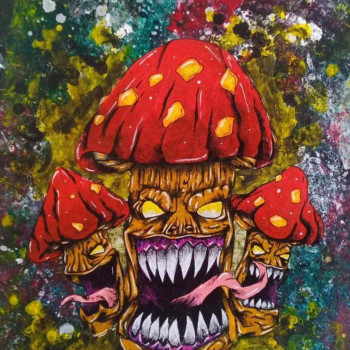 Œuvre contemporaine nommée « Magic shroom », Réalisée par INDI