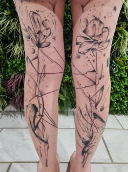 Œuvre contemporaine nommée « Graphique abstrait Free-hand », Réalisée par WILL_WIWIL'INK TATTOO