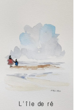Œuvre contemporaine nommée « Ile de ré », Réalisée par M.AQUA-BLUE