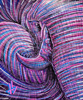 Œuvre contemporaine nommée « Elephant in the room », Réalisée par JULIEN GILLES