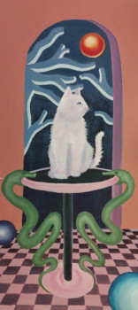 Œuvre contemporaine nommée « L'indifférence d'un chat dans le meilleur des mondes », Réalisée par MARIE GéRAUD