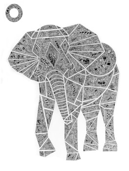 Œuvre contemporaine nommée « L'Éléphant », Réalisée par DANY ALLEMAN