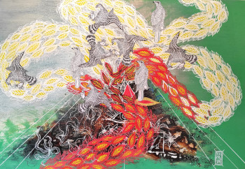 Œuvre contemporaine nommée « "L'énergie du dragon". », Réalisée par JULIE BOTTON
