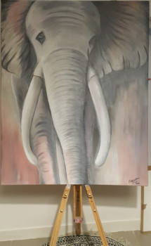 Œuvre contemporaine nommée « Elephant », Réalisée par KMACHA