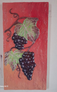 Œuvre contemporaine nommée « Grappe de raisin en relief », Réalisée par JEAN MARC CLOVIS
