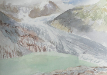 Œuvre contemporaine nommée « Le glacier du Rhône », Réalisée par MARC WALLERAND