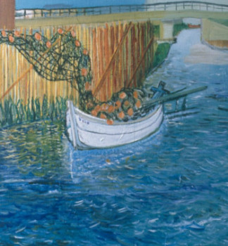 Œuvre contemporaine nommée « Barca en albufera de Valencia », Réalisée par ROBERTH FLAVISON