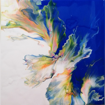 Œuvre contemporaine nommée « Le bleu », Réalisée par KOUN ART