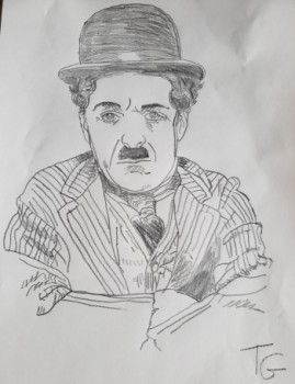 Œuvre contemporaine nommée « Chaplin », Réalisée par MENTAPECOMPLET