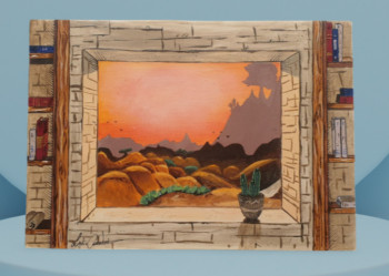 Œuvre contemporaine nommée « Fenêtre sur canyons », Réalisée par LYDIE COURBIER