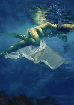 Œuvre contemporaine nommée « Underwater », Réalisée par GILLES OZENNE LEMAIRE