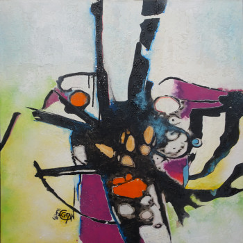 Œuvre contemporaine nommée « IMPACTS », Réalisée par CLAUDE GEAN