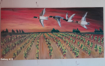 vol de canard au dessus du vignoble Sur le site d’ARTactif